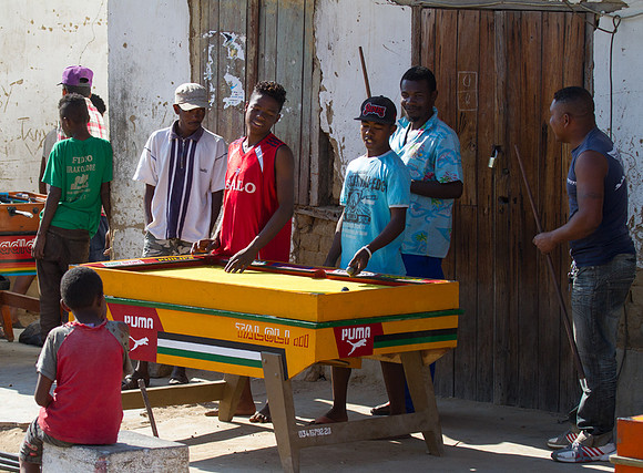 Playing Pool at Isaro 2