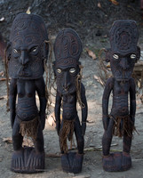 Carved Figures at Mindibit Village