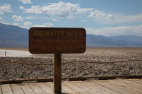 Badwater Basin Sign