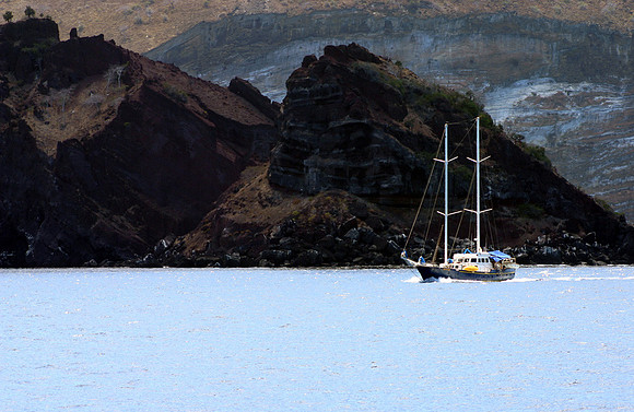 Sailboat Near Bartolome, Santa Cruz