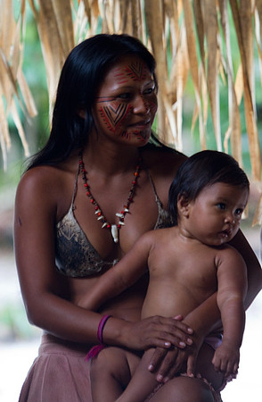 Local Amazonian Woman and Child