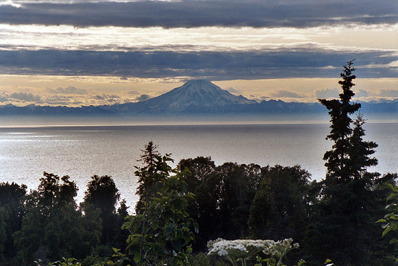 Mt Iliamna at sunset 2